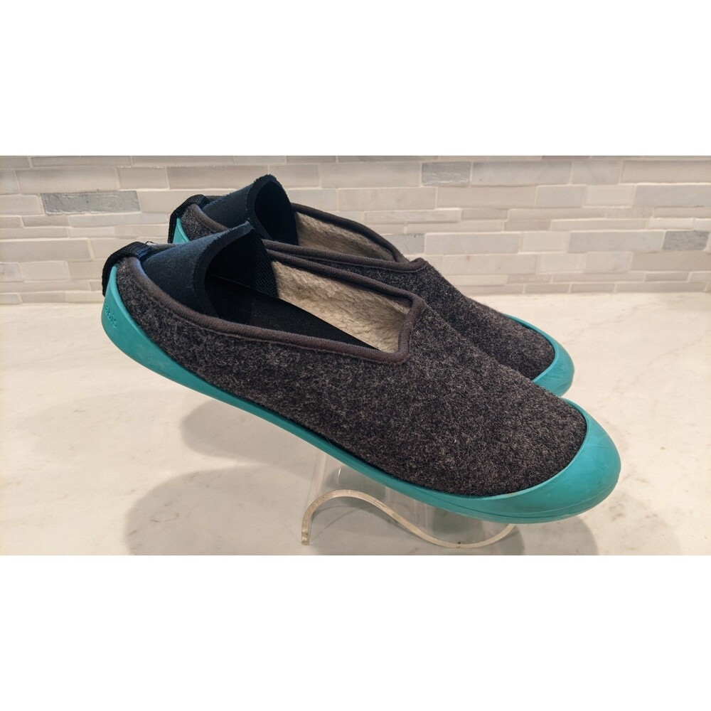 Mahabis Classic Gray Felt Shearling Detachable Slipper Women Size 39/ US 8 - Picture 2 of 12